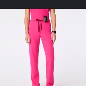 Women's shocking pink scrub pants